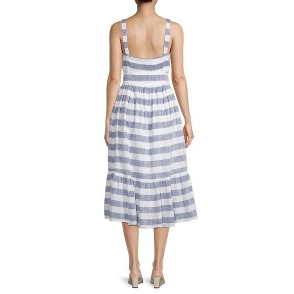 CHELSEA & THEODORE Women's Stripe Dress with Flounce Hem - Picture 14 of 16
